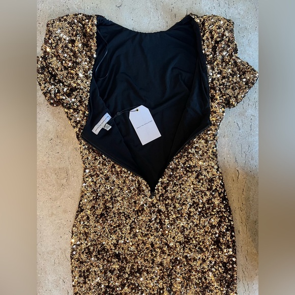 NWT Dress the Population Women's Natasha Bodycon Midi Dress Size XL 12-14 - Picture 6 of 9